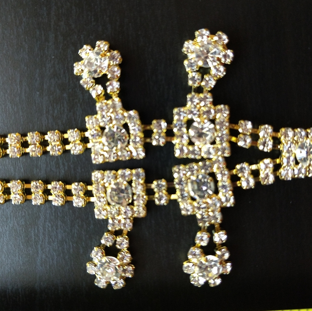 LAST ONE Callie Palace Queen: Rhinestone Toe and Ankle Jewelry - Picture 9 of 17
